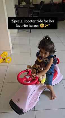 A scooter ride, tiny hands, and a heart full of devotion ❤️�