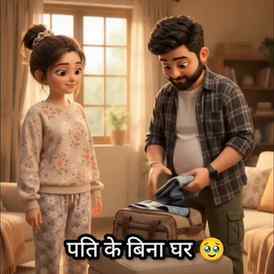 कलेश तो रोज़ होता है 😂
पर पति घर पर ना हो,
तो उसी कलेश की