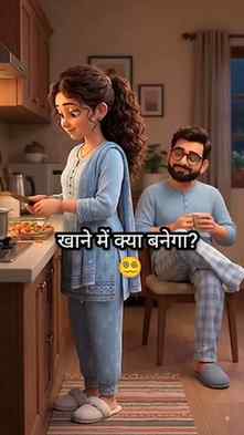 रोज़ का सबसे बड़ा सवाल—“आज खाने में क्या बनाऊँ?” 😂
घर में प