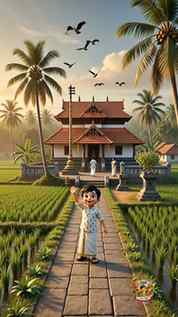 Happy onam all 😁#onam #temple #village #happy #reachforthes