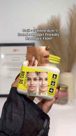 Found an effective de-tan face pack under ₹300! ✨🤎
Perfect