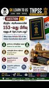 🔥 TNPSC POLITY CHALLENGE — 10 SEC! ⏳

🇮🇳 Article 153 எதைப