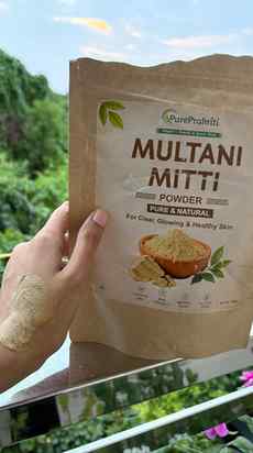 Tried the Multani Mitti Powder from @_pureprakriti and I'm o