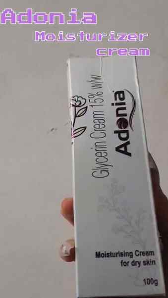 Adonia cream has been formulated to treat dry skin glycerin 