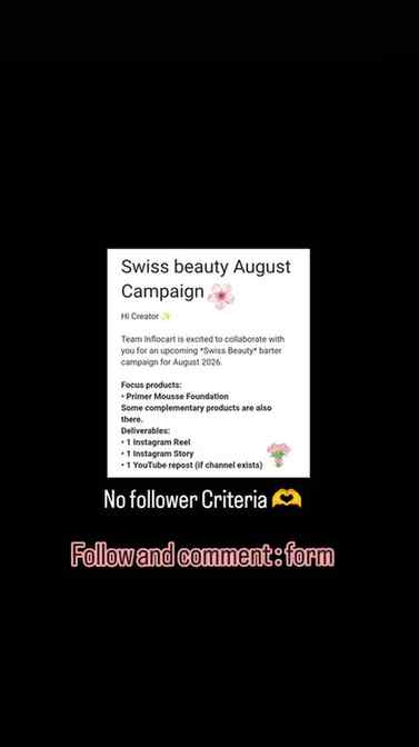 Swissbeauty campaign is live🫶
#viralreels #trending #explo