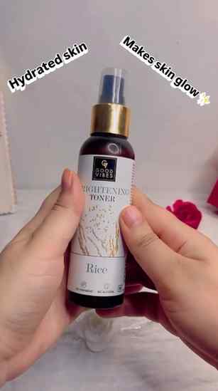 Rice water toner from @good_vibes.in ✨
Loved how refreshing