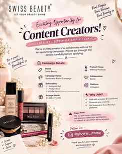 Exciting Opportunity for Content Creators! 💌

Brand: Swiss 
