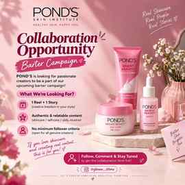 ✨ A new skincare collab opportunity is here! 💗

POND’S Bart