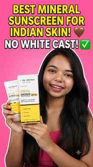 Mineral sunscreen kintu white cast chara?! Haan sombhob 💛
I