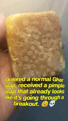 Ordered a normal Ghar soap, received a pimple soap that alre