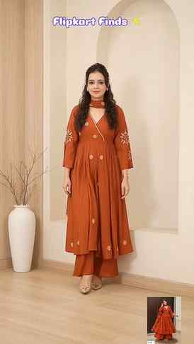 Flipkart Festive Kurta Set ✨ 

Beautiful rustic orange anark