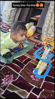 Enjoying tummy time with fun🥰🥰🥰 #tummytime #fun #toyphoto