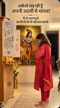 हे माधव…
जब मन थक जाए, तो अपनी शरण दे देना।
जब आँखें नम हों,