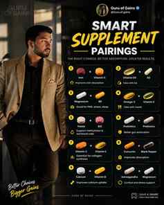 Smart Supplement Pairings

Supplements sirf lene se kaam nah