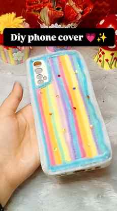 Diy colorful phone cover 💗✨#diy #viral #instagram #handmade