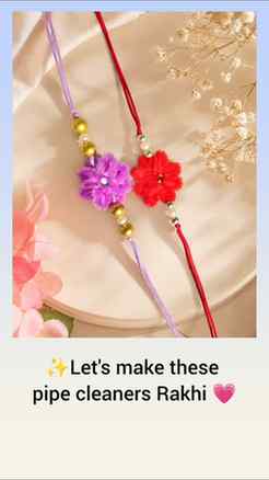 Diy handmade pipe cleaners Rakhi 💗✨#viral #diy #instagram #