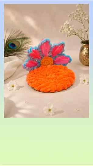 Diy beautiful singhasan for laddu gopal 🦚✨#diy #handmade #l