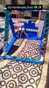 Diy handmade jhula for kanha ji 🦚✨#diy #instagram #handmade