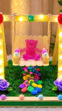 Diy cute mini swing 💗✨#diy #instagram #viral #handmade #cra