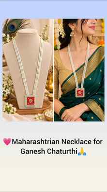 Diy handmade Maharashtrian Necklace for Ganesh Chaturthi 💗�
