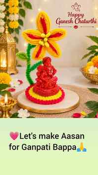 Diy handmade Aasan for Ganpati Bappa 🙏❤️#diy #viral #handma