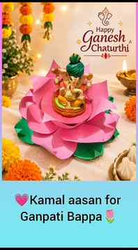 Diy handmade Kamal Aasan for Ganpati Bappa 💗✨#diy #viral #g