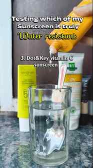 Testing which of my sunscreen is truly WATER RESISTANT 🧴💧�