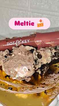 @dotandkey.skincare meltie lip balm in 🍫 or 🎂 is the most