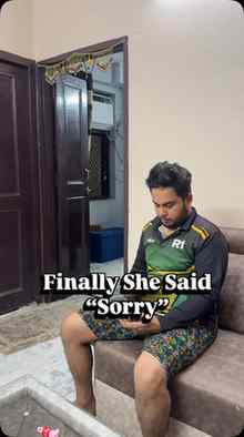 Finally she said Sorry…🫶🏻🥹 Share with your friends ji ki