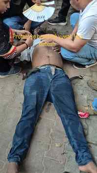 Delhi protest ke dawran ek yuwak Hua behosh  bal bal Bacha l