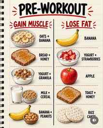 🔥 What should you eat before a workout for fat loss or musc