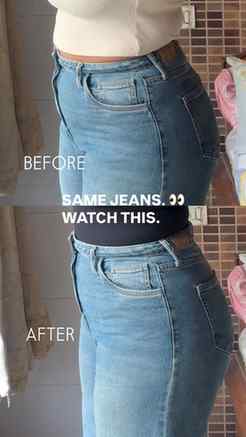 Same jeans. Same girl. Just a little more snatched. 👀✨
Fou