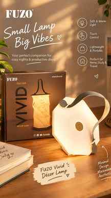 ✨ Small lamp, big vibes! ✨
Meet the FUZO Vivid Décor Lamp —