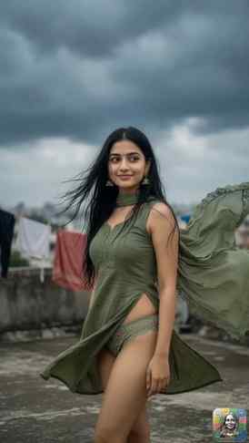 Heavy clouds and this soft olive green…
Just the wind, the t