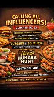 🚨 Calling All Food Influencers! 🍔🔥

Gurgaon Sec 32 mein H