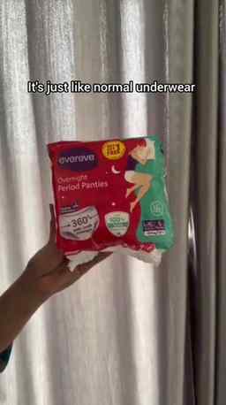 1 Period Panty = 3 Pads. Gives 12 hours protection. 360° Ant