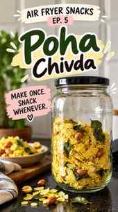 Make once, snack whenever! 🫙✨

This Air Fryer Poha Chivda i