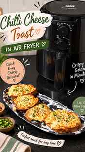 Air fryer chilli cheese toast recipe in 10 minutes 🧀 This i