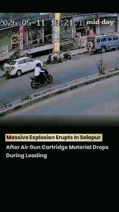 Shocking CCTV footage from Maharashtra's Solapur captures th