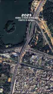 Hebbal Flyover, Bengaluru — traffic vs normal 🚦
The differ