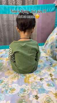 She’s 2 years old in attitude, but 9–12 months in clothing s