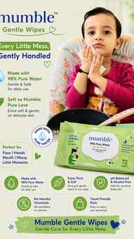 Messy mealtimes are no match for Mumble™ Gentle Wipes 💚 Mad