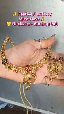 βRukoβ¦ ye jewellery set dekha kya? ππ Royal look lovers, t