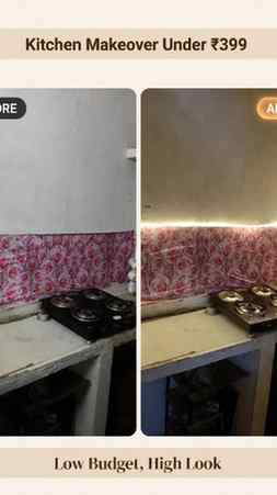 Comment "Link" Low budget dream kichen makeover under 399/-
