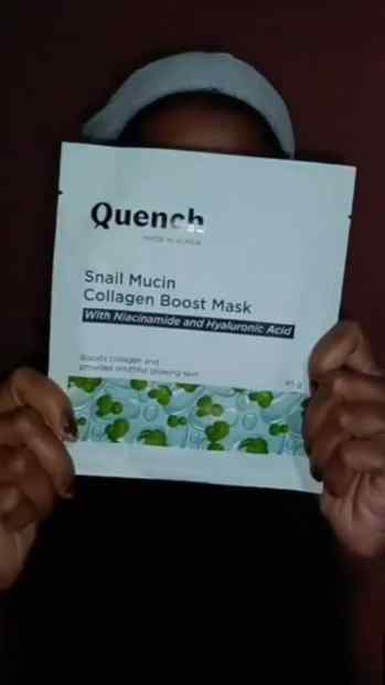 Tried the viral Quench Snail Mucin Collagen Boost Mask! 😍