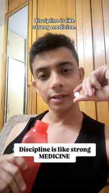 Discipline is like strong medicine.
It doesn't always taste 