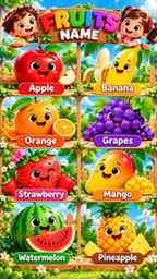 🍎🍓 16 Fruits for Kids! 🍌🍉
Apple 🍎, Banana 🍌, Mango 🥭