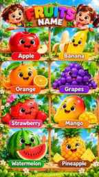 🍎🍓 16 Fruits for Kids! 🍌🍉
Apple 🍎, Banana 🍌, Mango 🥭