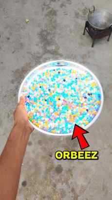 Can Orbeez Survive a Super Hot Pan? 😲 #shorts #experiment #