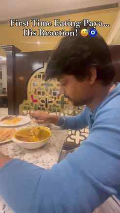 As a Hyderabadi wife Making him try paya for the first time!